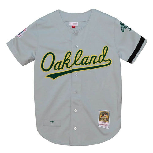 1989 World Series Oakland A's Gray Jersey - Stitched