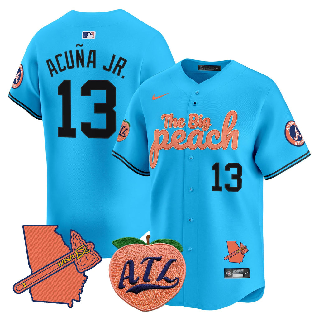 ATL The Big Peach Vapor Premier Limited Jersey - Stitched