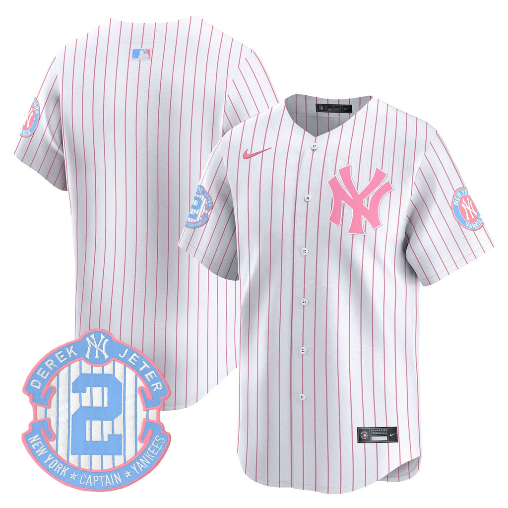 NYY Bubblegum Pink Vapor Premier Limited Jersey - Stitched