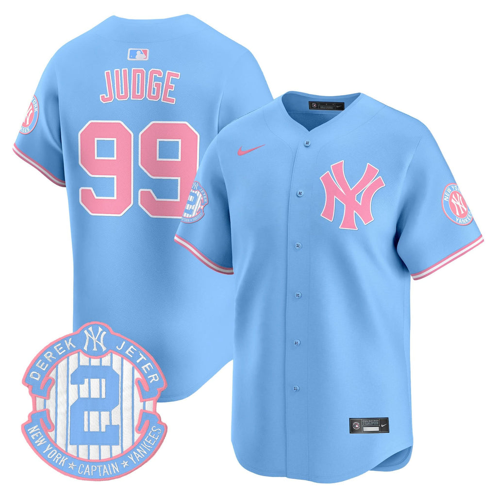 NYY Bubblegum Pink Vapor Premier Limited Jersey - Stitched
