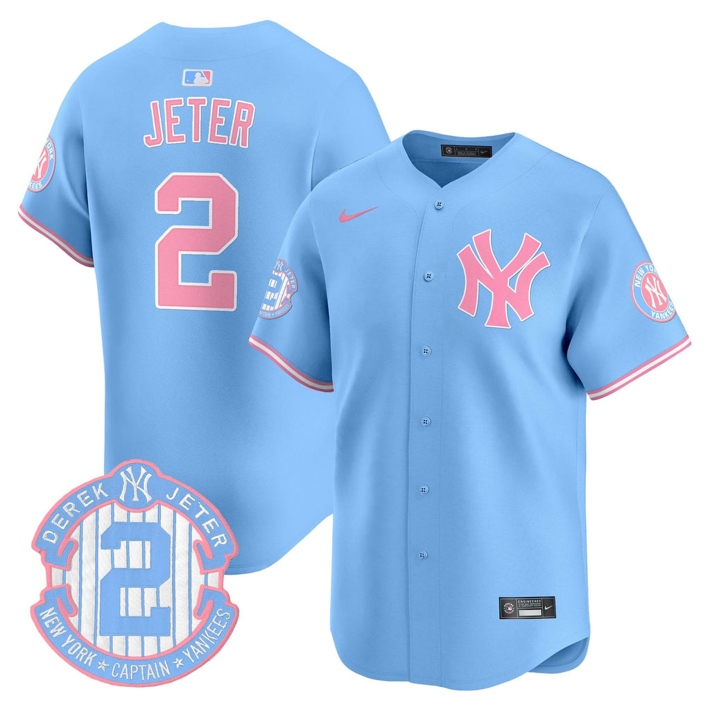 NYY Bubblegum Pink Vapor Premier Limited Jersey - Stitched