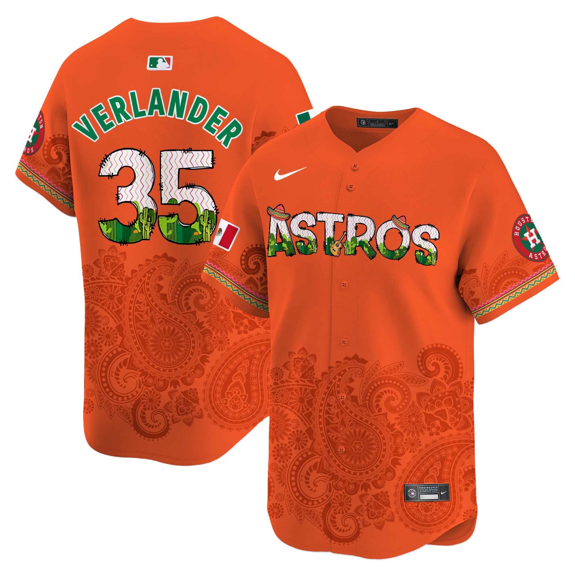 HOU Paisley Mexico Vapor Premier Limited Jersey V4 - Printed