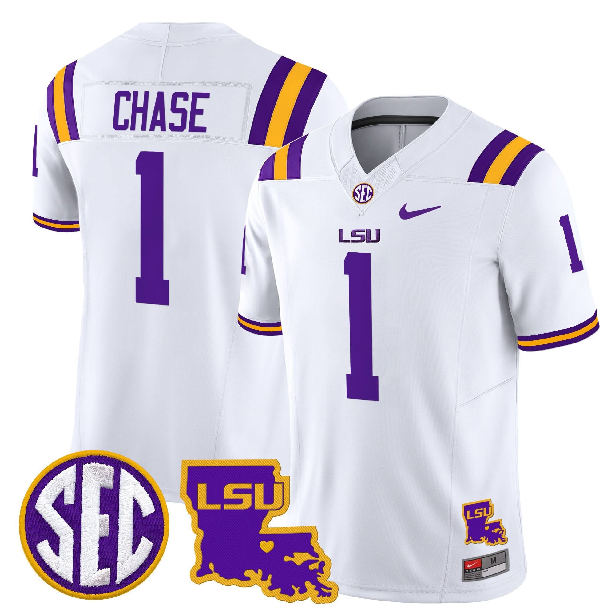 LSU 2025 Louisiana Patch Vapor Limited Jersey