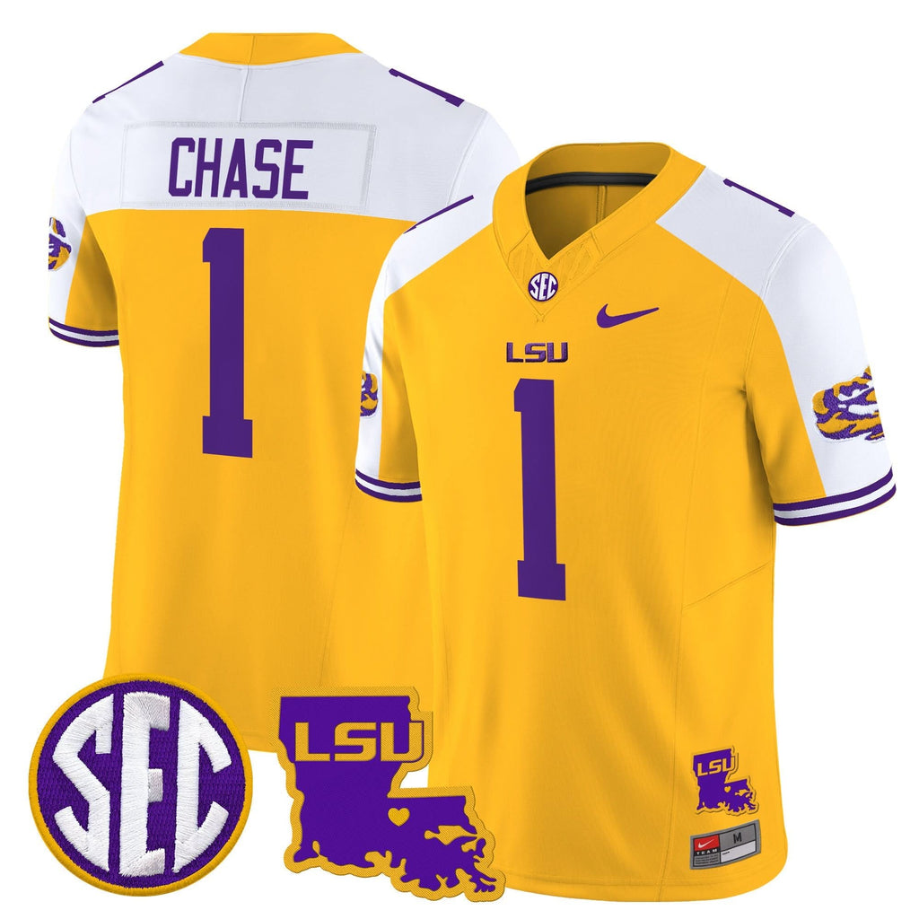 LSU 2025 Louisiana Patch Vapor Limited Jersey