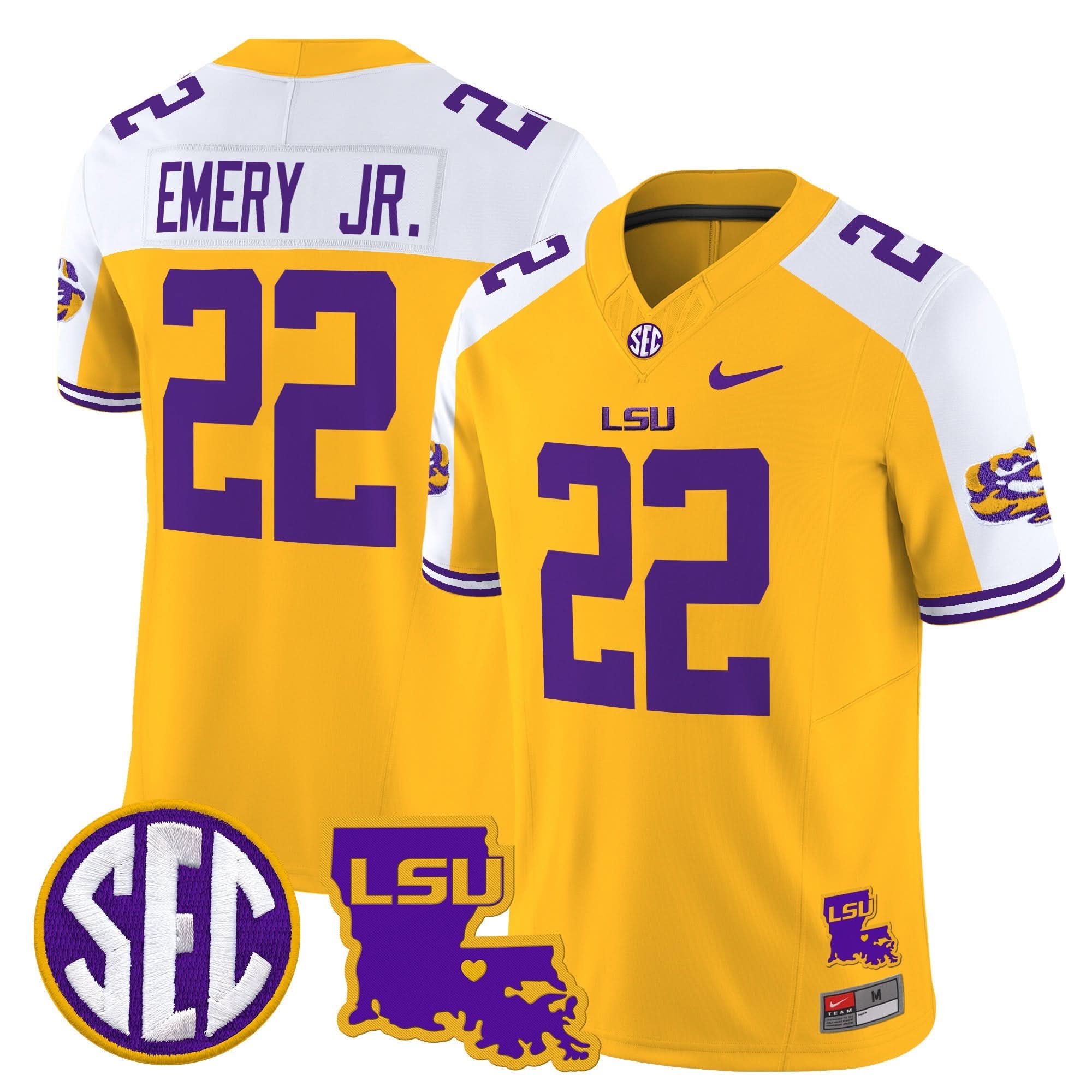 LSU 2025 Louisiana Patch Vapor Limited Jersey