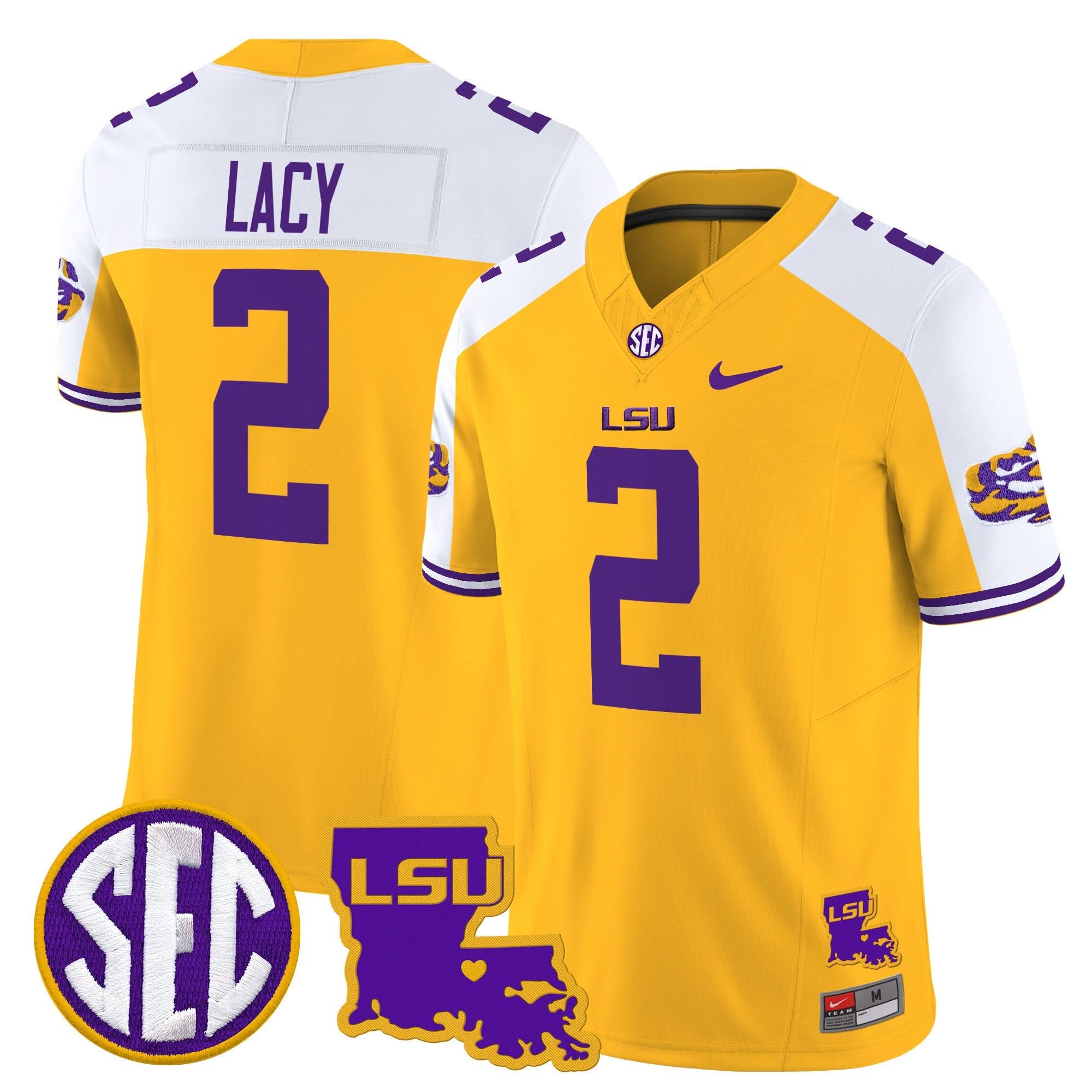 LSU 2025 Louisiana Patch Vapor Limited Jersey