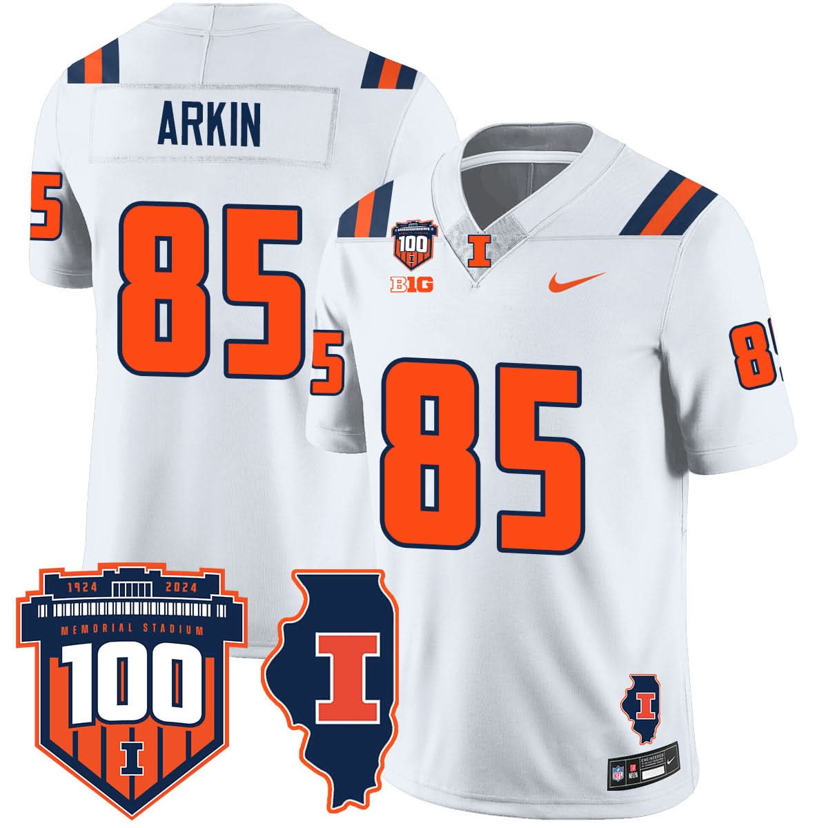 Illinois Football Vapor Jersey