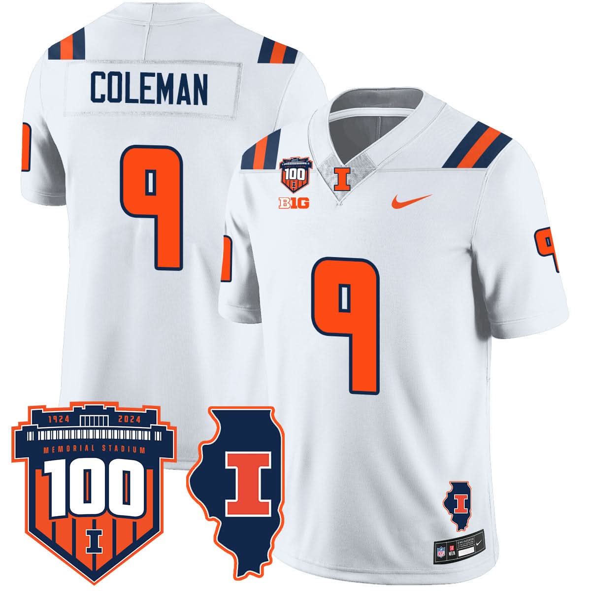 Illinois Football Vapor Jersey