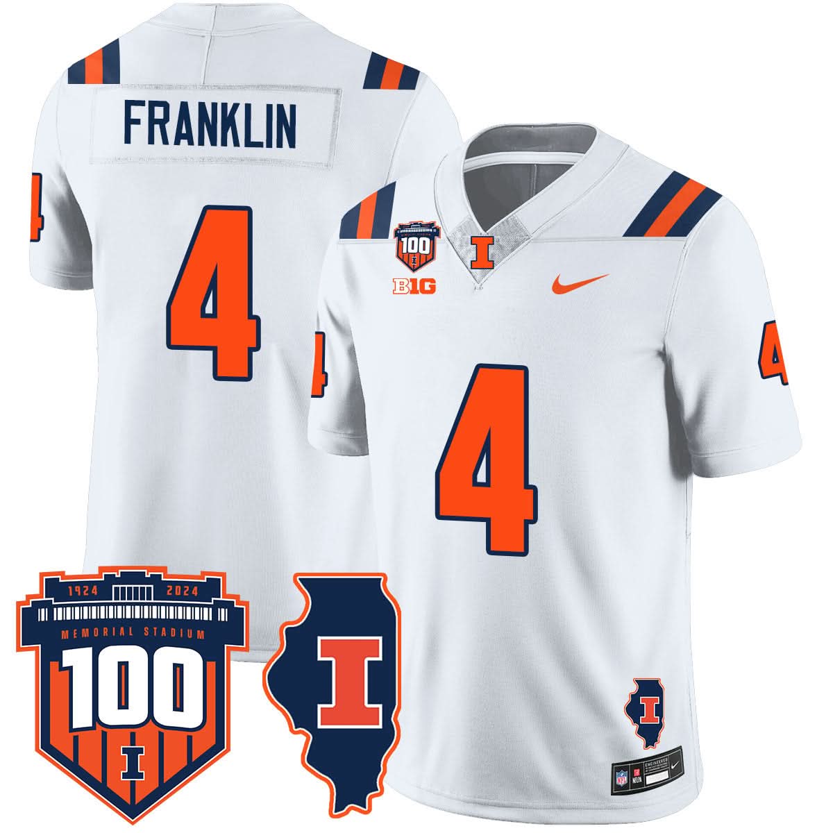 Illinois Football Vapor Jersey