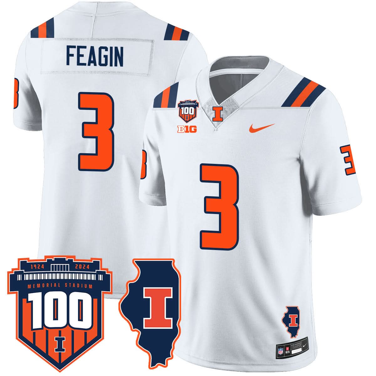 Illinois Football Vapor Jersey