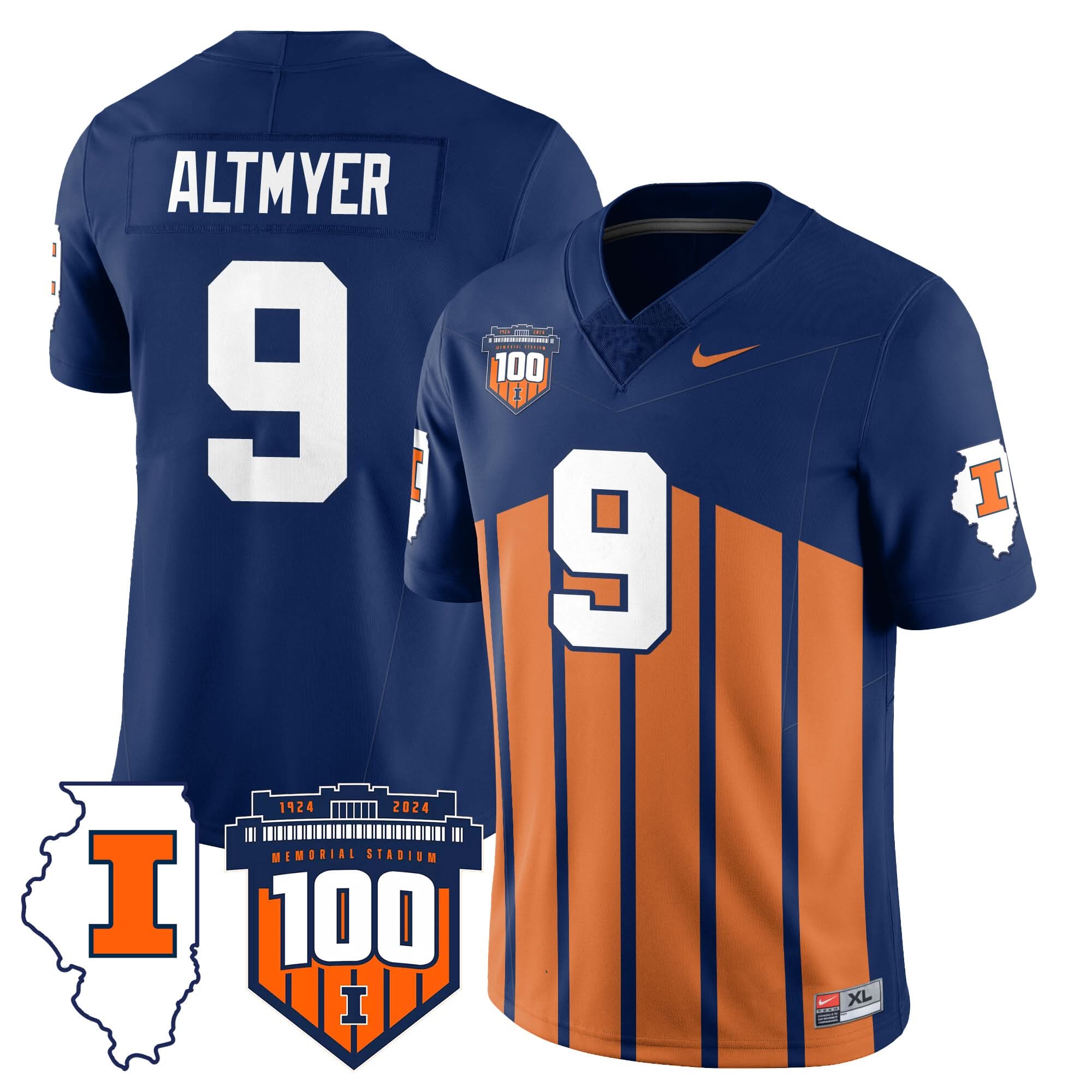 Illinois Football Vapor Jersey