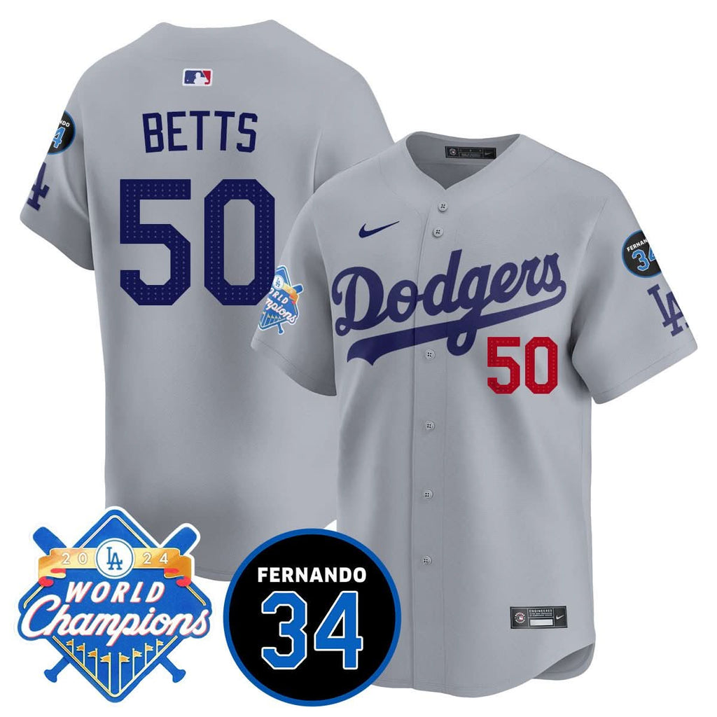 LA LAD - World Series Champions 2024/Fernando Valenzuela Memorial Jersey - Stitched