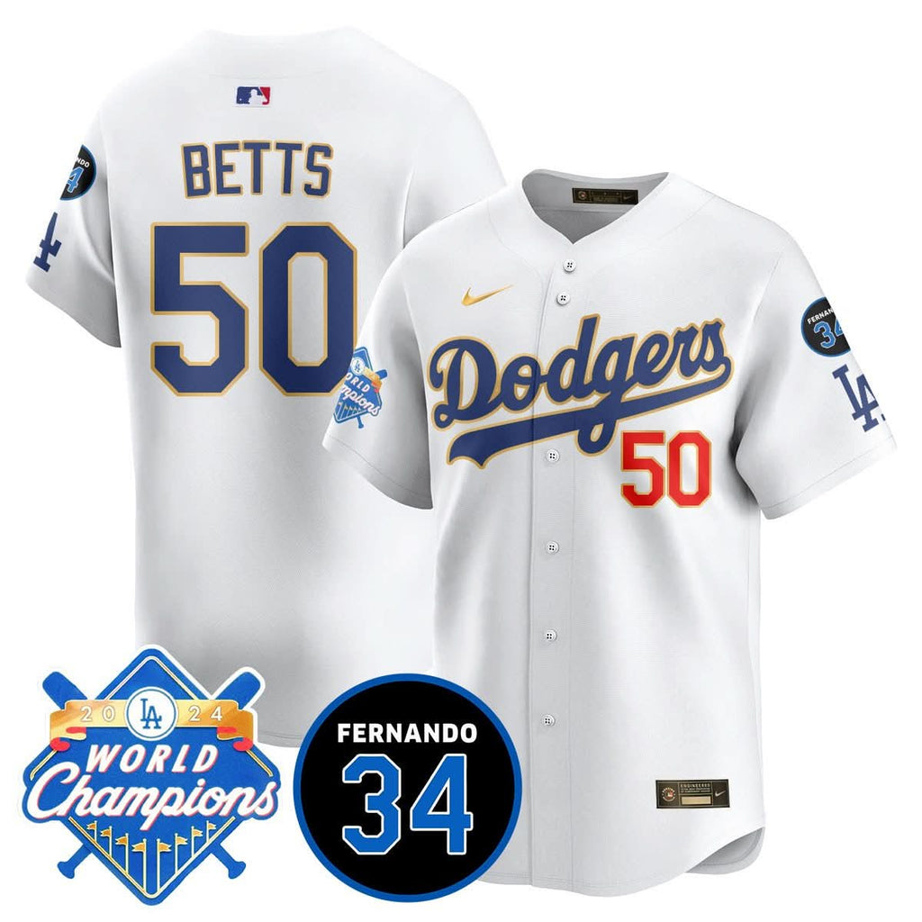 LA LAD - World Series Champions 2024/Fernando Valenzuela Memorial Jersey - Stitched