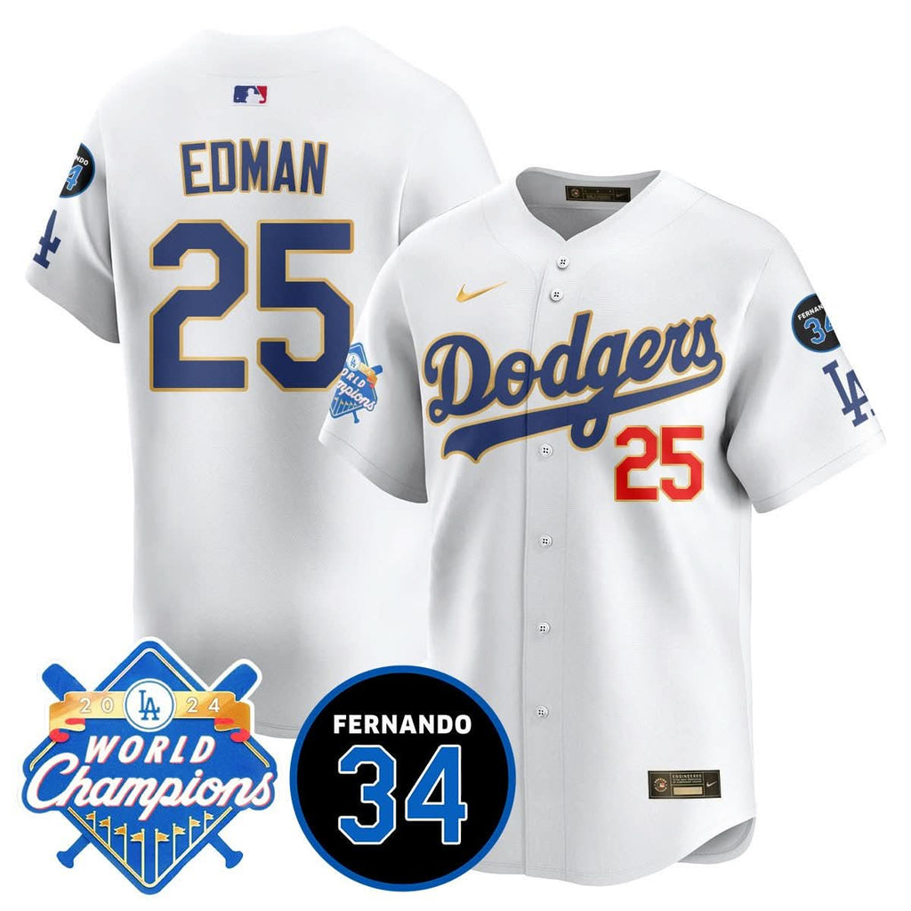 LA LAD - World Series Champions 2024/Fernando Valenzuela Memorial Jersey - Stitched