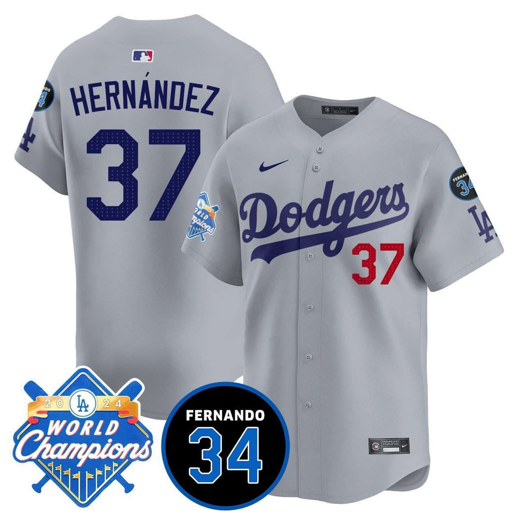 LA LAD - World Series Champions 2024/Fernando Valenzuela Memorial Jersey - Stitched
