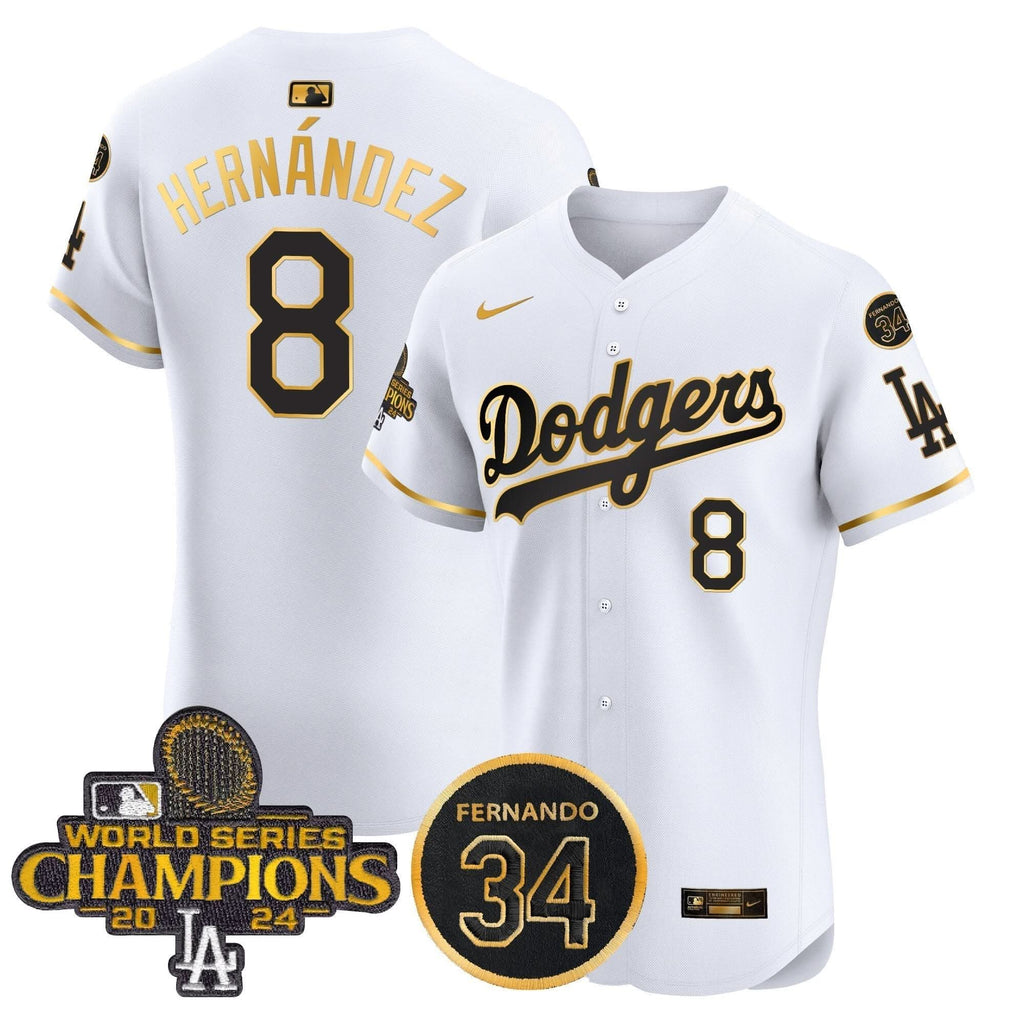 LAD 2024 World Series Champions Patch Vapor Premier Elite Jersey V2 - Stitched