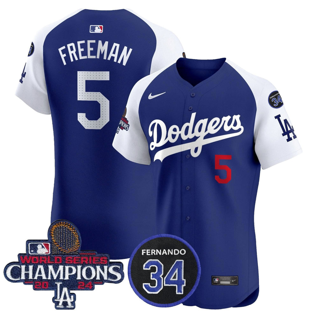 LAD 2024 World Series Champions Patch Vapor Premier Elite Jersey V2 - Stitched
