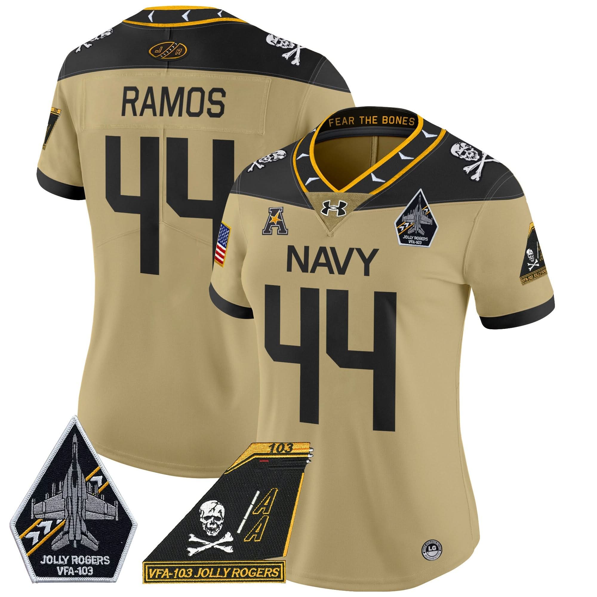 Women's NM 2024 Jolly Rogers Patch Vapor Limited Jersey - Stitched