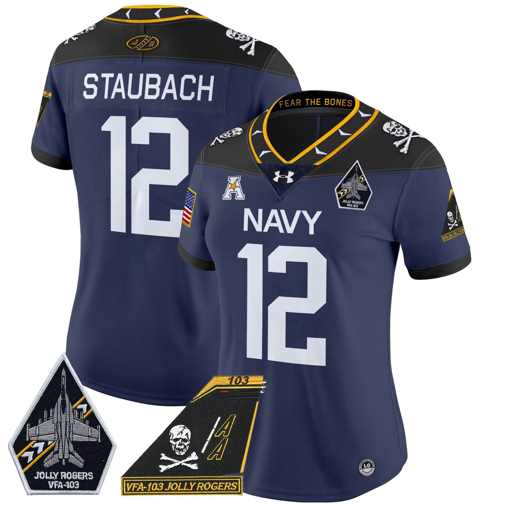 Women's NM 2024 Jolly Rogers Patch Vapor Limited Jersey - Stitched