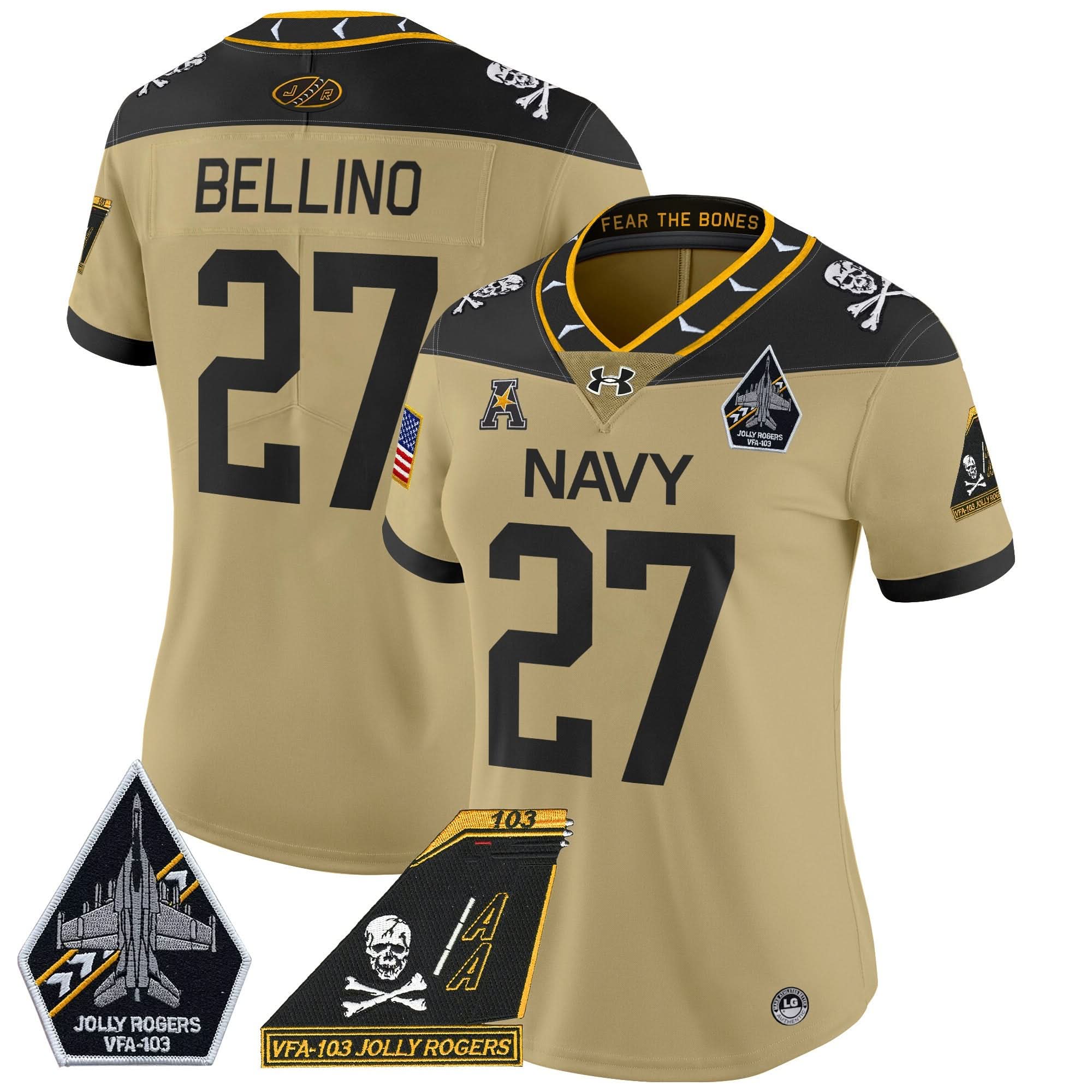 Women's NM 2024 Jolly Rogers Patch Vapor Limited Jersey - Stitched