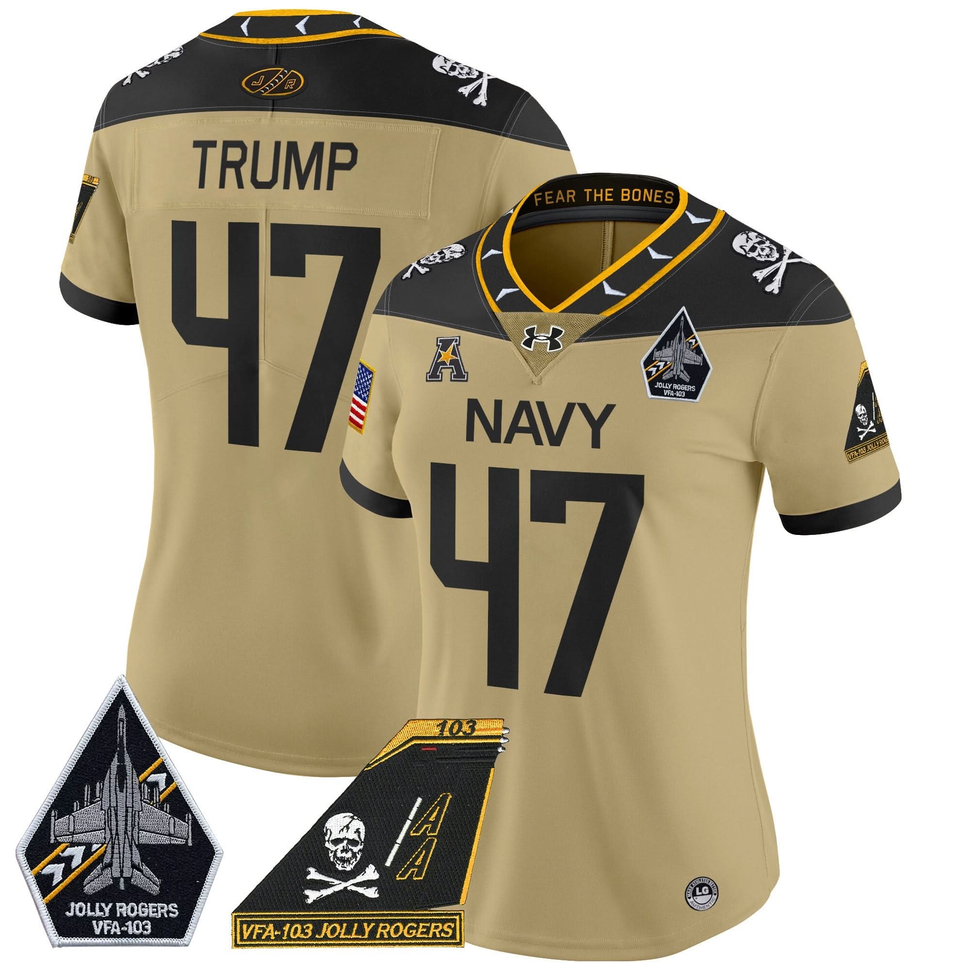 Women's NM 2024 Jolly Rogers Patch Vapor Limited Jersey - Stitched