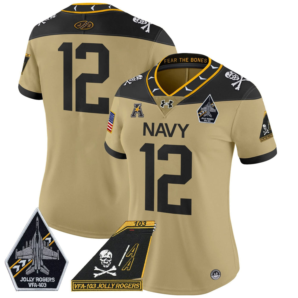 Women's NM 2024 Jolly Rogers Patch Vapor Limited Jersey - Stitched