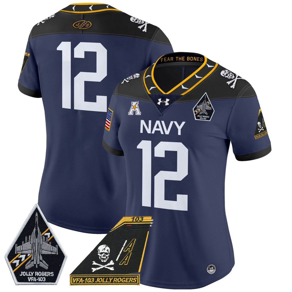 Women's NM 2024 Jolly Rogers Patch Vapor Limited Jersey - Stitched