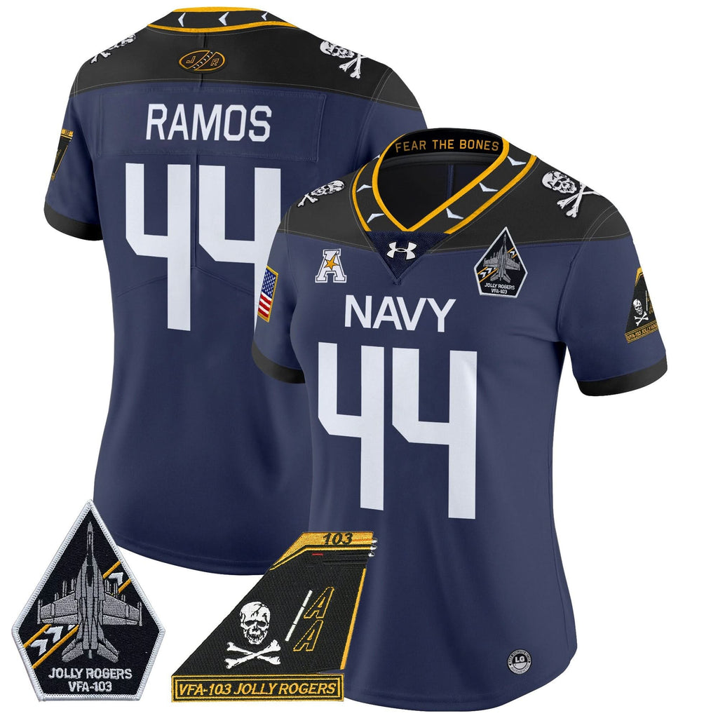 Women's NM 2024 Jolly Rogers Patch Vapor Limited Jersey - Stitched