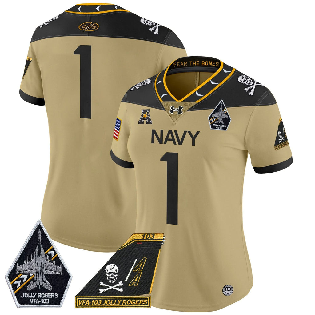 Women's NM 2024 Jolly Rogers Patch Vapor Limited Jersey - Stitched