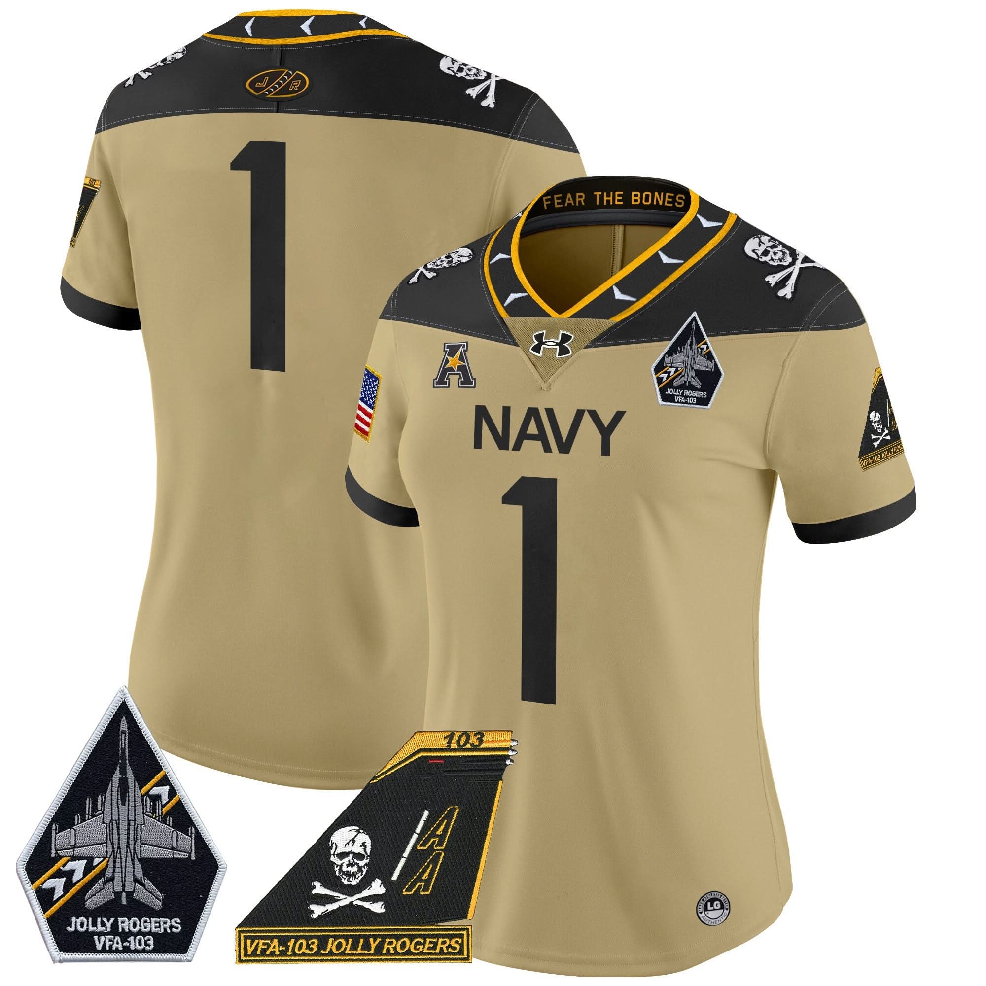 Women's NM 2024 Jolly Rogers Patch Vapor Limited Jersey - Stitched