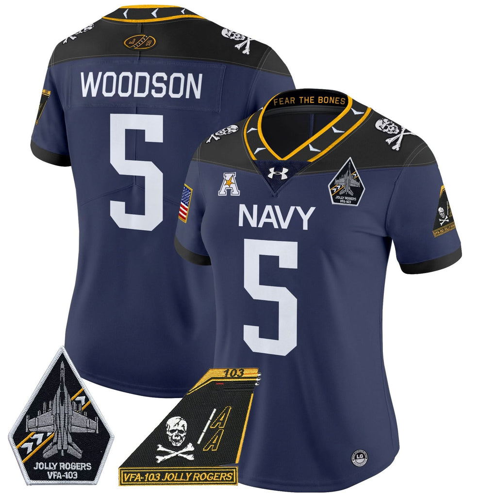 Women's NM 2024 Jolly Rogers Patch Vapor Limited Jersey - Stitched