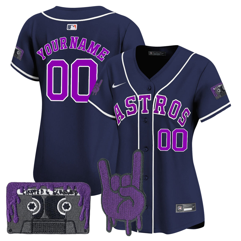 HOU DJ Screw Patch Vapor Premier Limited Custom Jersey - Stitched