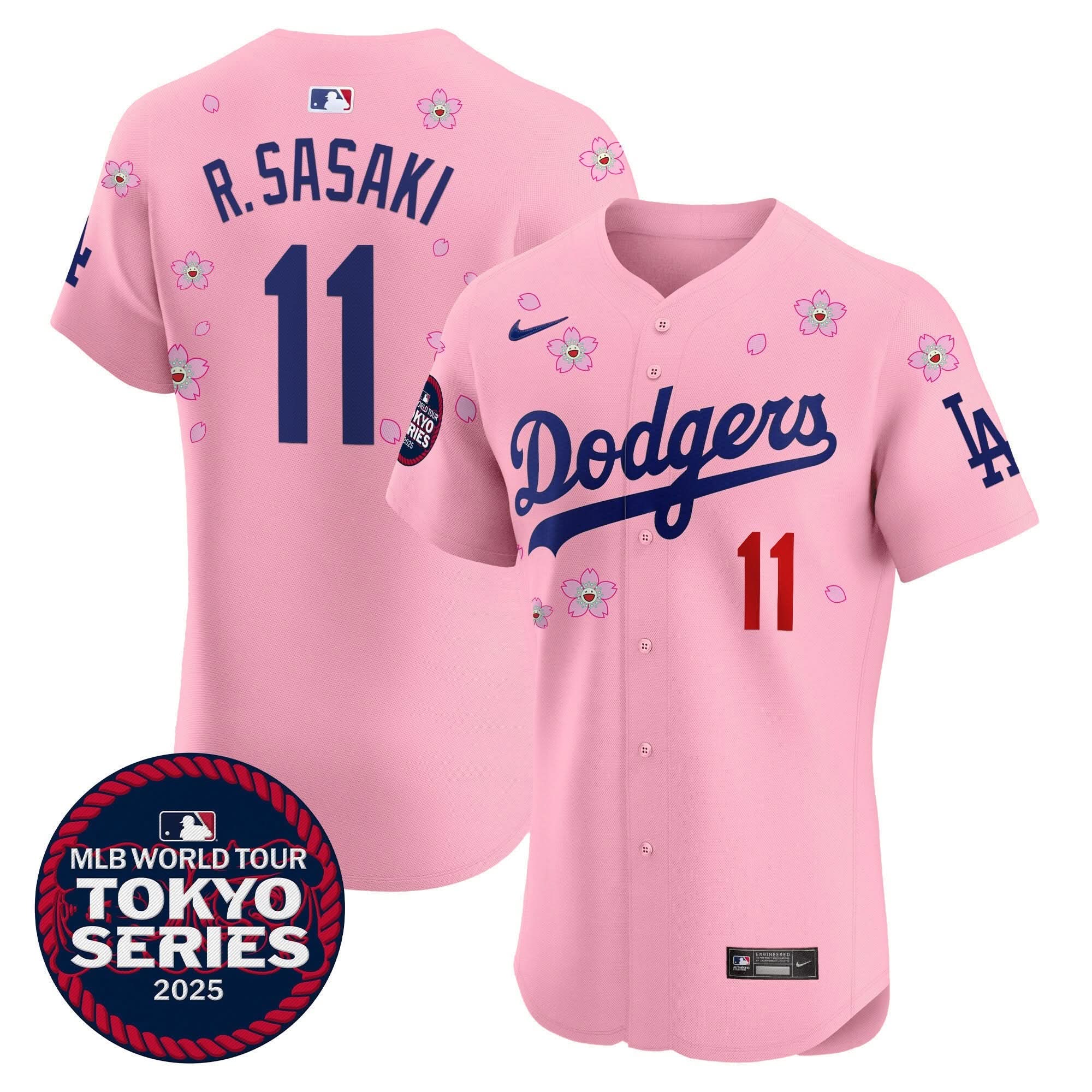 LAD Tokyo Series 2025 Vapor Premier Elite Jersey - Stitched