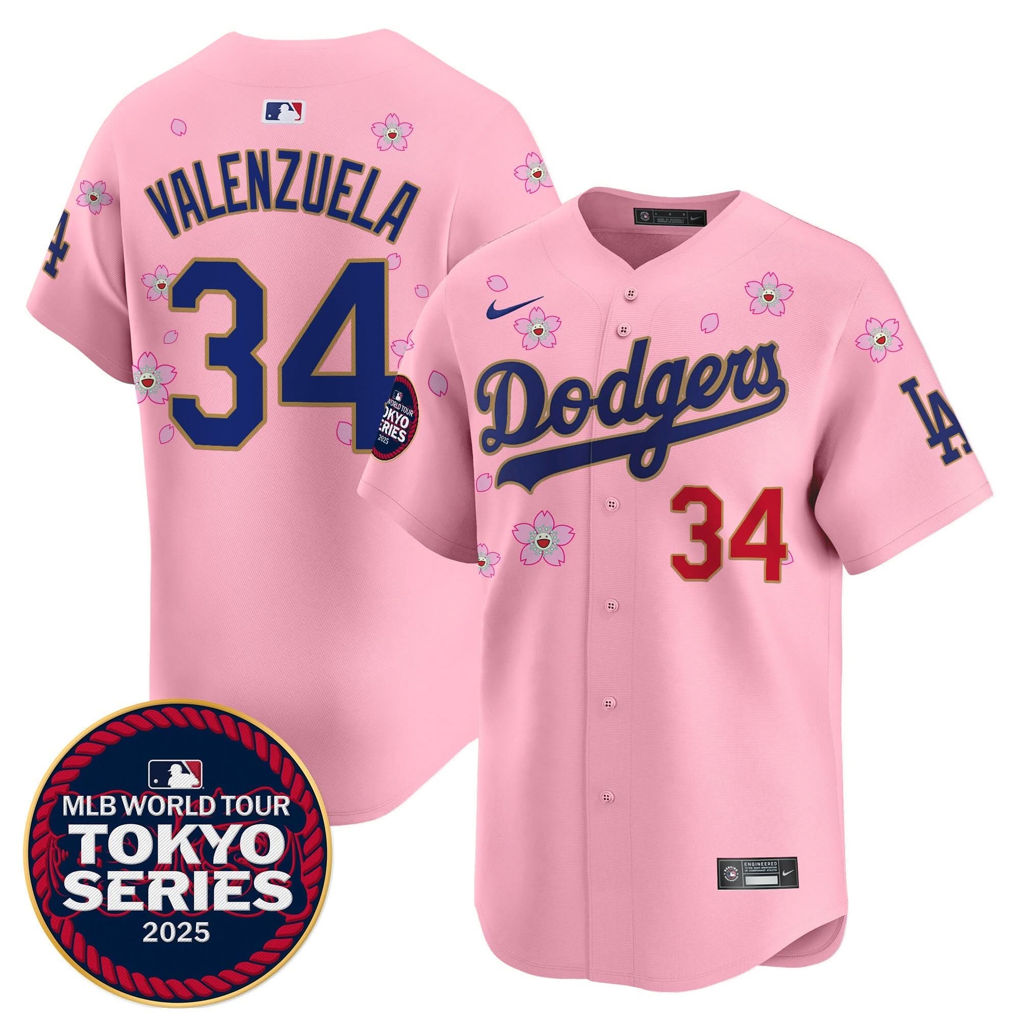 LAD Tokyo Series 2025 Gold Trim Vapor Premier Limited Jersey - Stitched