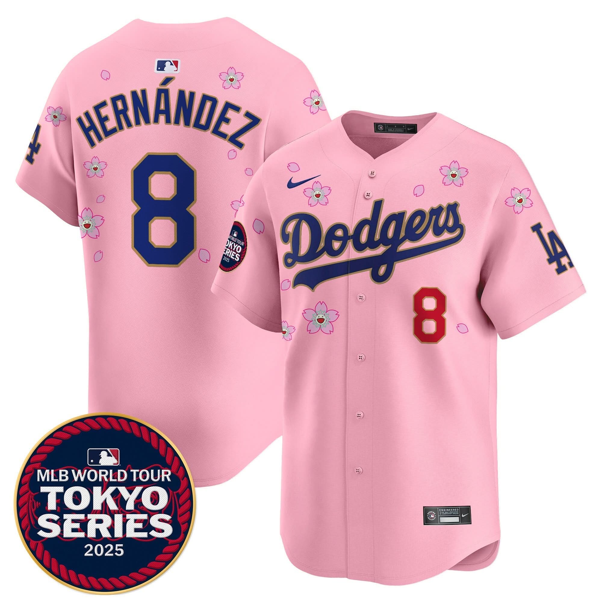 LAD Tokyo Series 2025 Gold Trim Vapor Premier Limited Jersey - Stitched