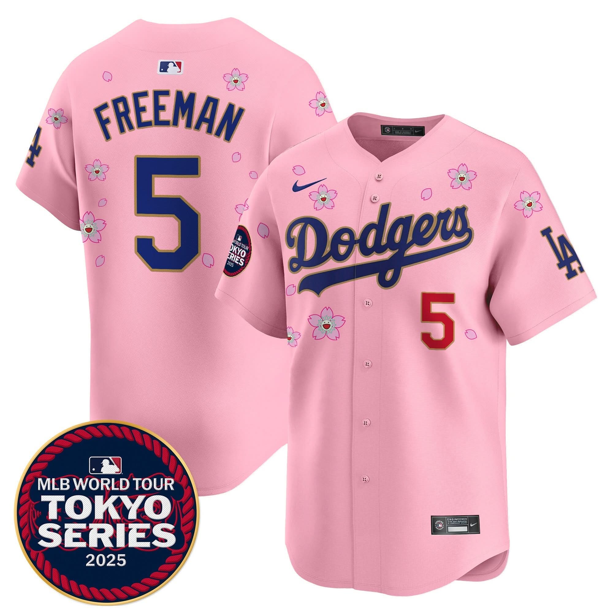 LAD Tokyo Series 2025 Gold Trim Vapor Premier Limited Jersey - Stitched