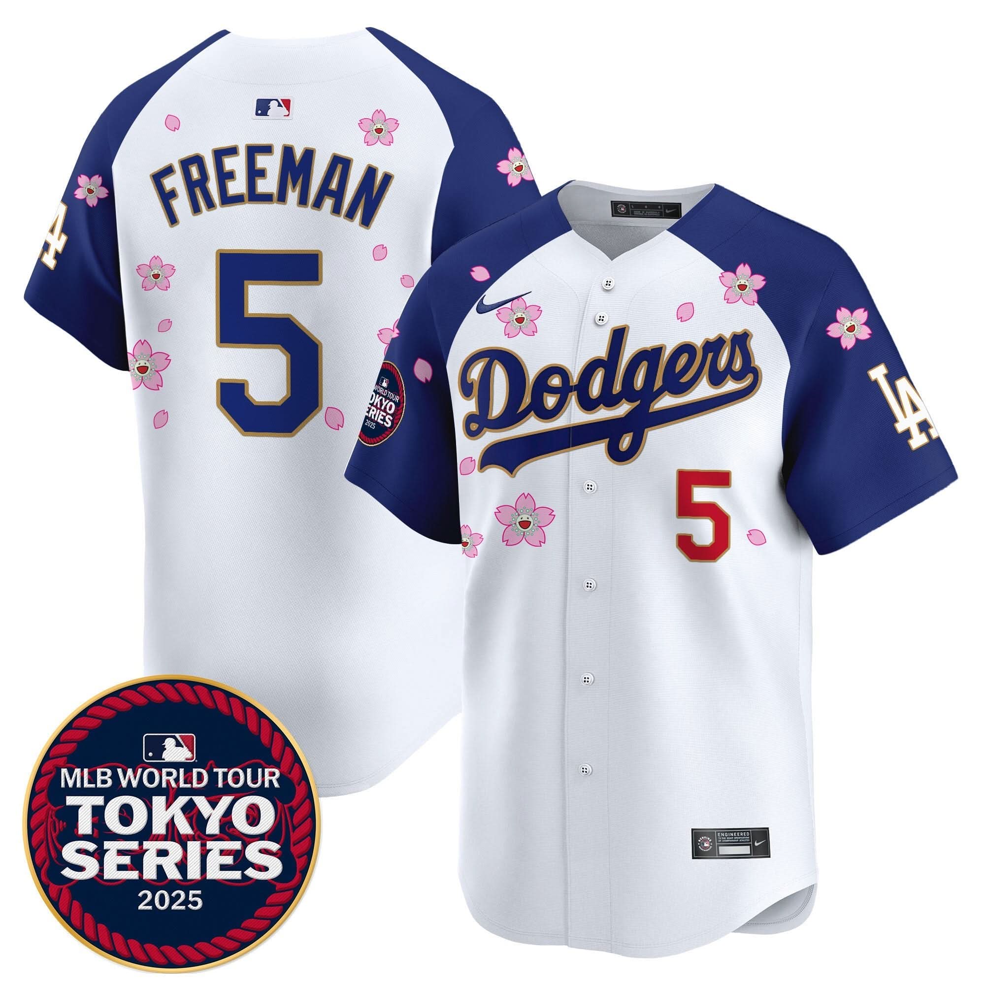 LAD Tokyo Series 2025 Gold Trim Vapor Premier Limited Jersey - Stitched