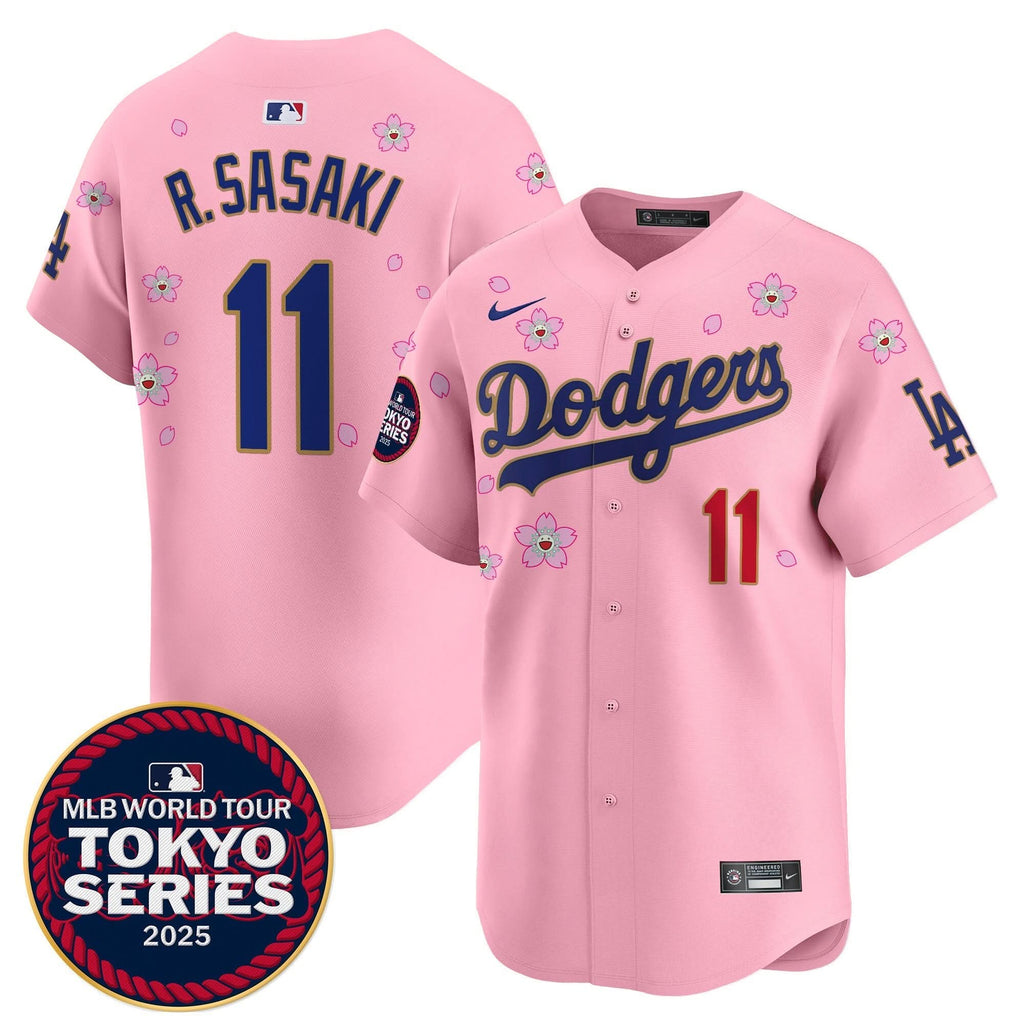 LAD Tokyo Series 2025 Gold Trim Vapor Premier Limited Jersey - Stitched