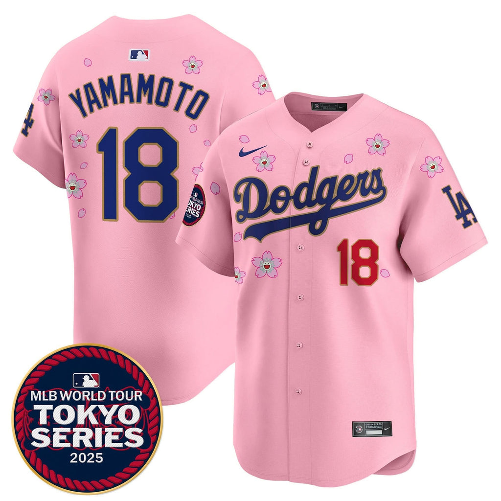 LAD Tokyo Series 2025 Gold Trim Vapor Premier Limited Jersey - Stitched