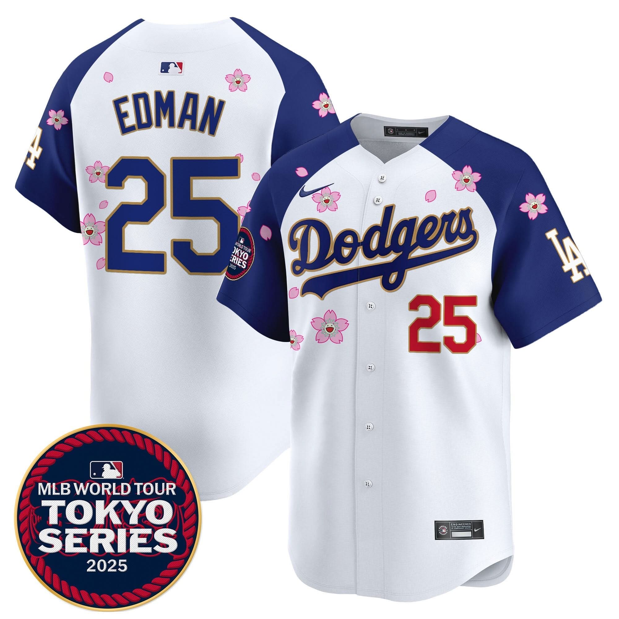 LAD Tokyo Series 2025 Gold Trim Vapor Premier Limited Jersey - Stitched