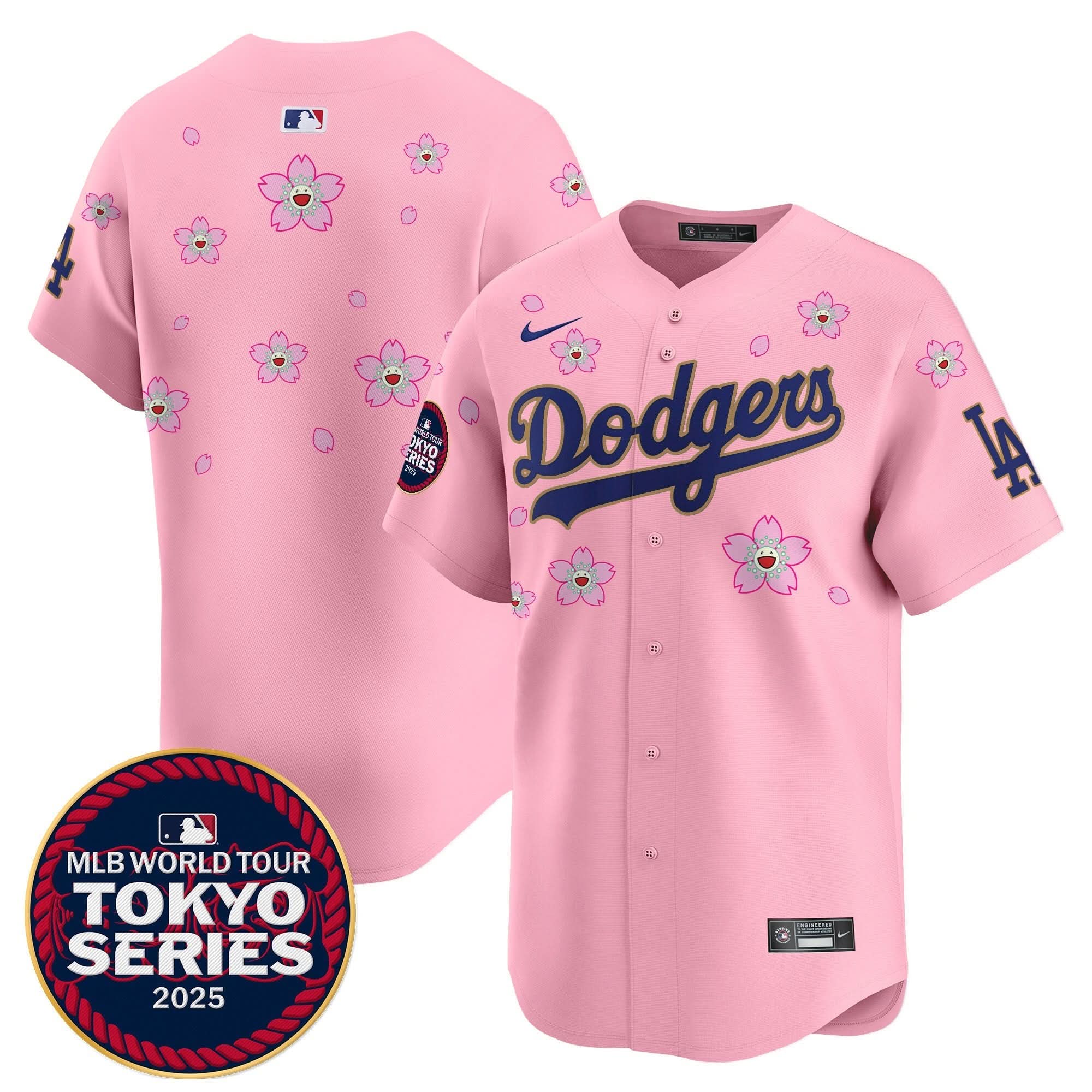 LAD Tokyo Series 2025 Gold Trim Vapor Premier Limited Jersey - Stitched