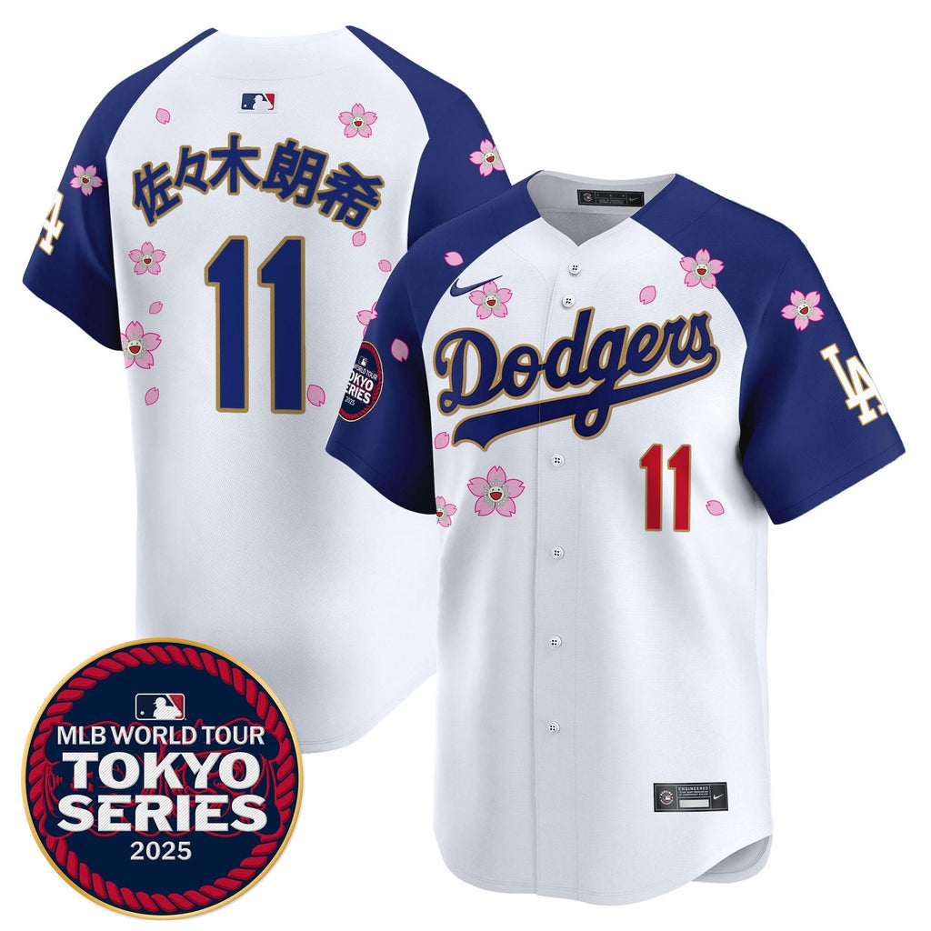 LAD Tokyo Series 2025 Gold Trim Vapor Premier Limited Jersey - Stitched
