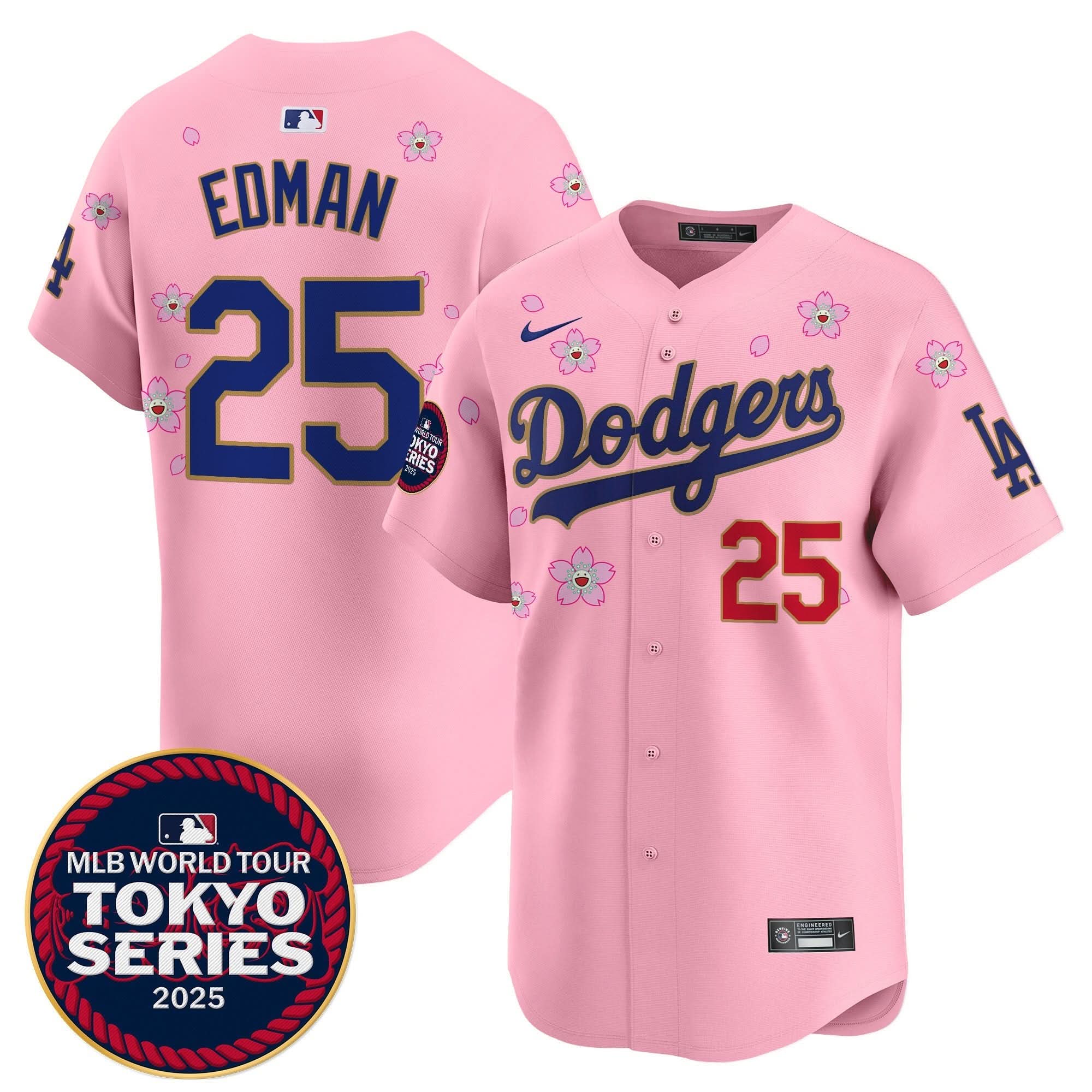 LAD Tokyo Series 2025 Gold Trim Vapor Premier Limited Jersey - Stitched