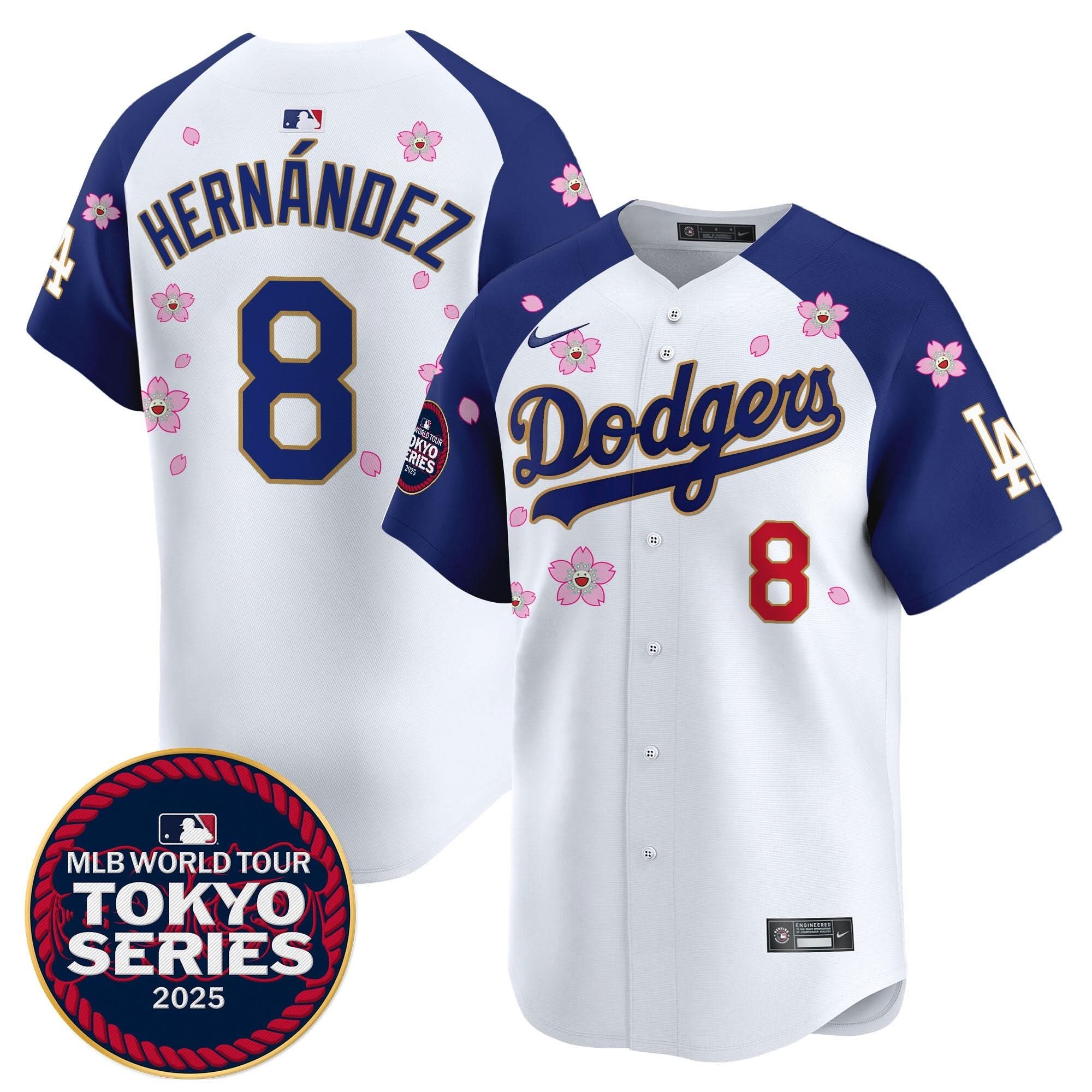 LAD Tokyo Series 2025 Gold Trim Vapor Premier Limited Jersey - Stitched