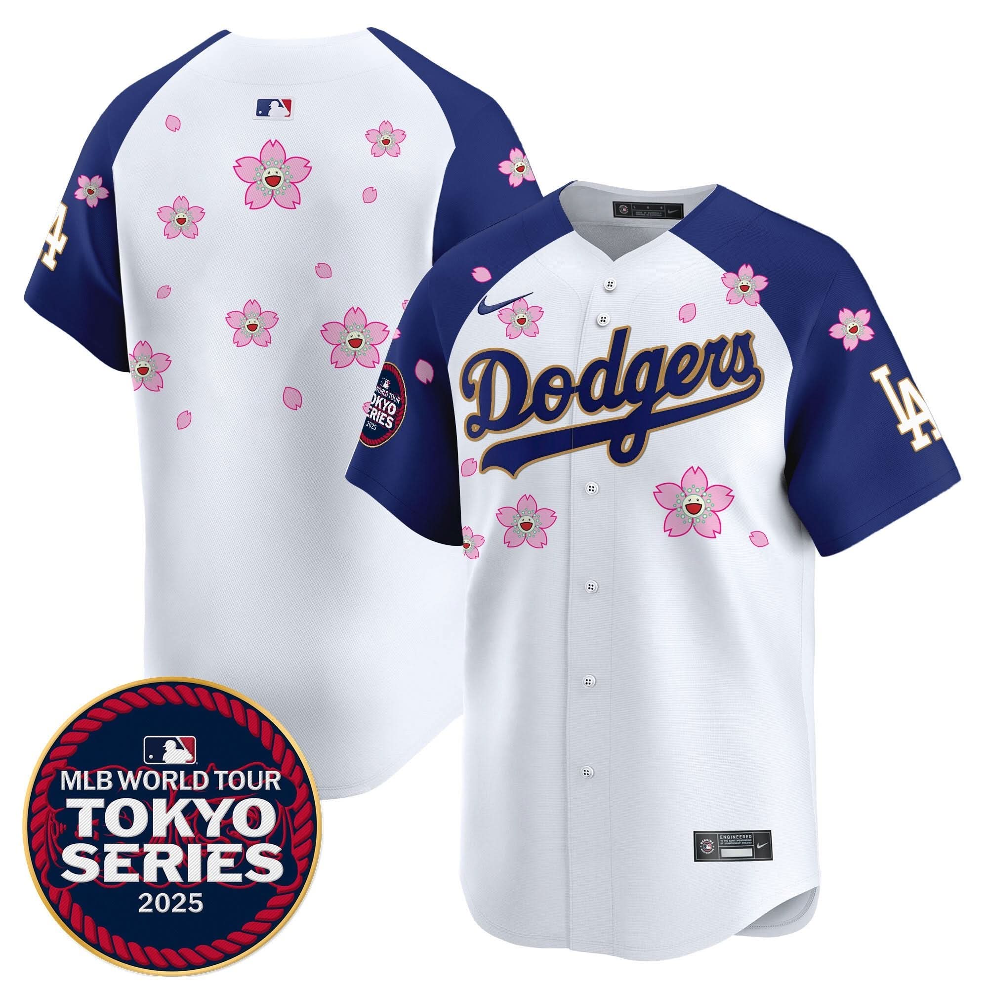 LAD Tokyo Series 2025 Gold Trim Vapor Premier Limited Jersey - Stitched