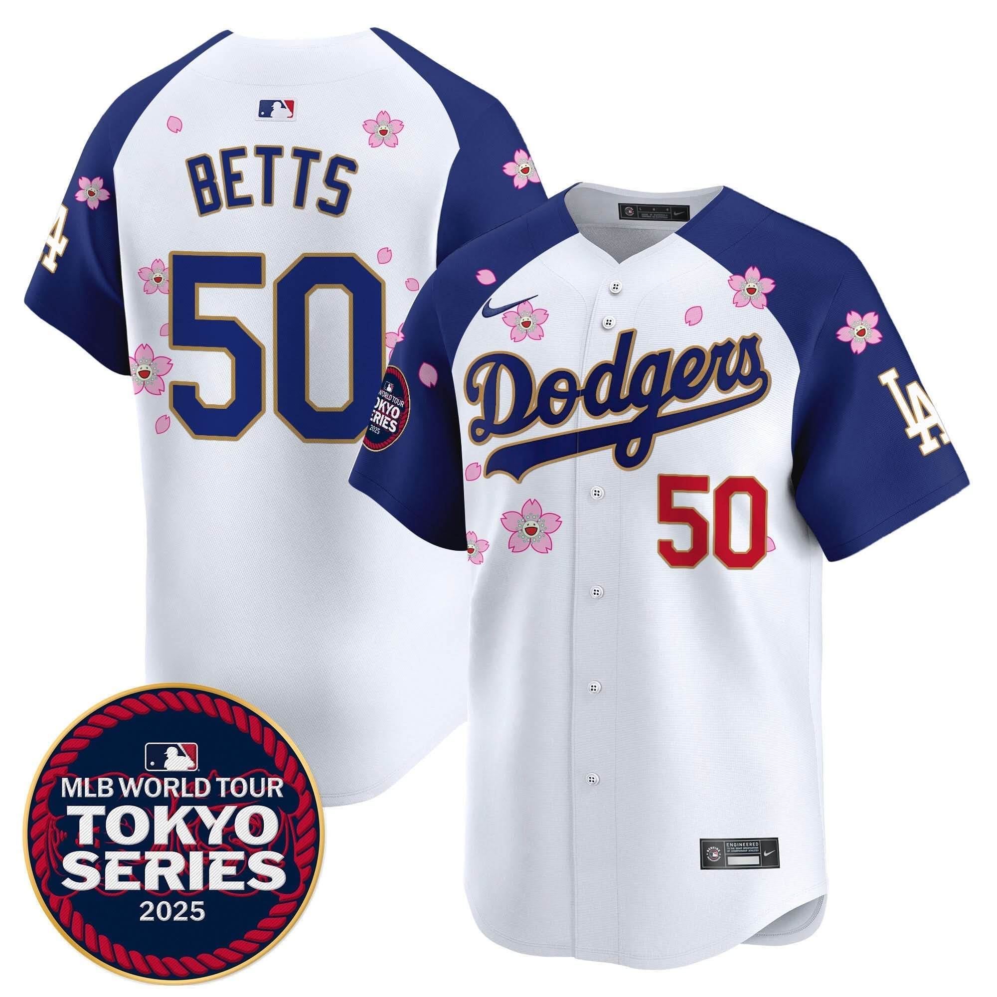 LAD Tokyo Series 2025 Gold Trim Vapor Premier Limited Jersey - Stitched