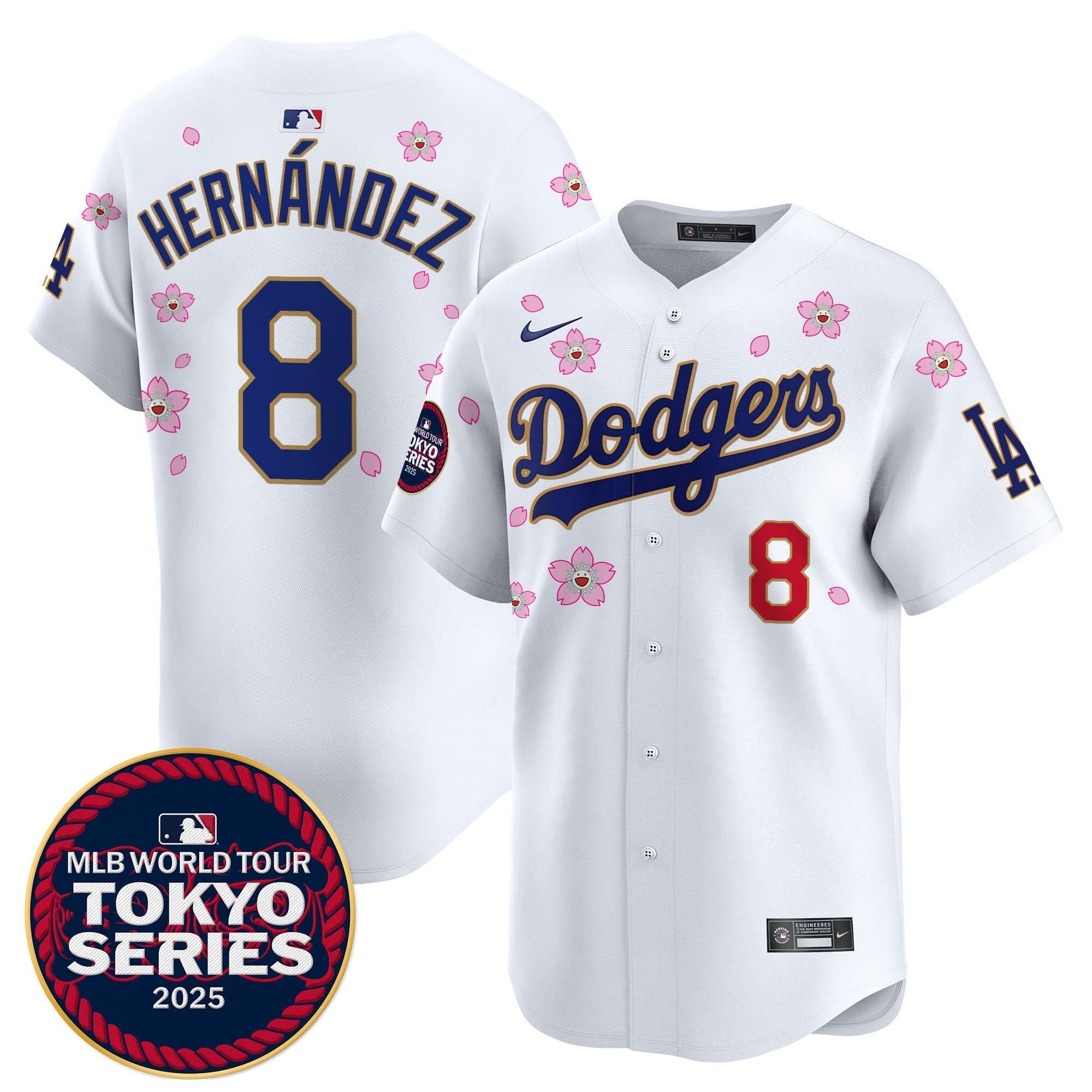 LAD Tokyo Series 2025 Gold Trim Vapor Premier Limited Jersey V2 - Stitched