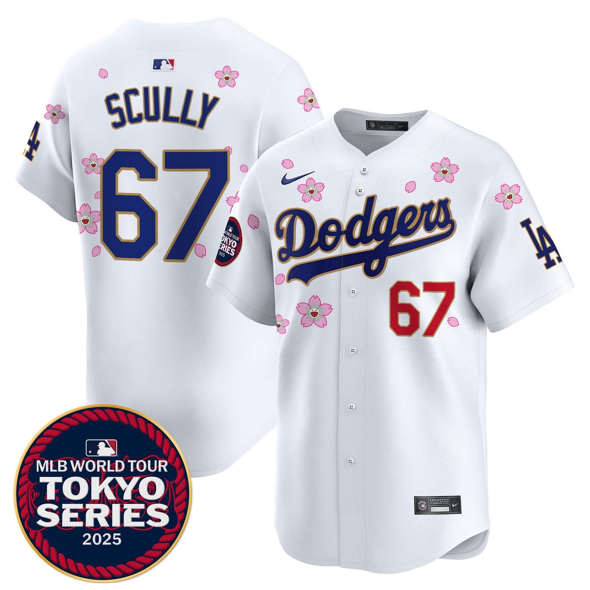 LAD Tokyo Series 2025 Gold Trim Vapor Premier Limited Jersey V2 - Stitched