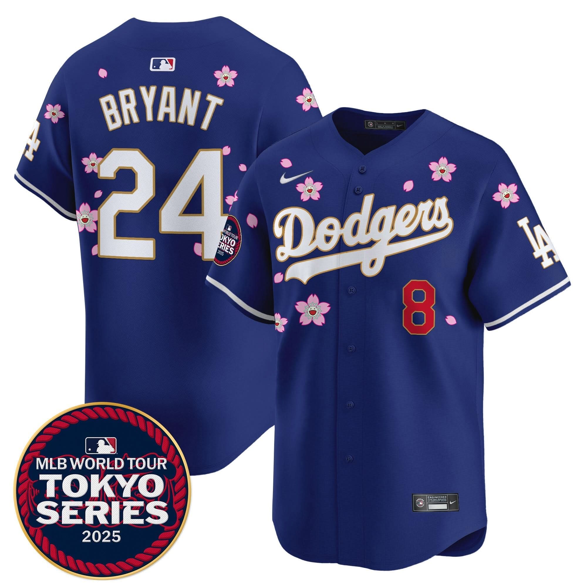 LAD Tokyo Series 2025 Gold Trim Vapor Premier Limited Jersey V2 - Stitched
