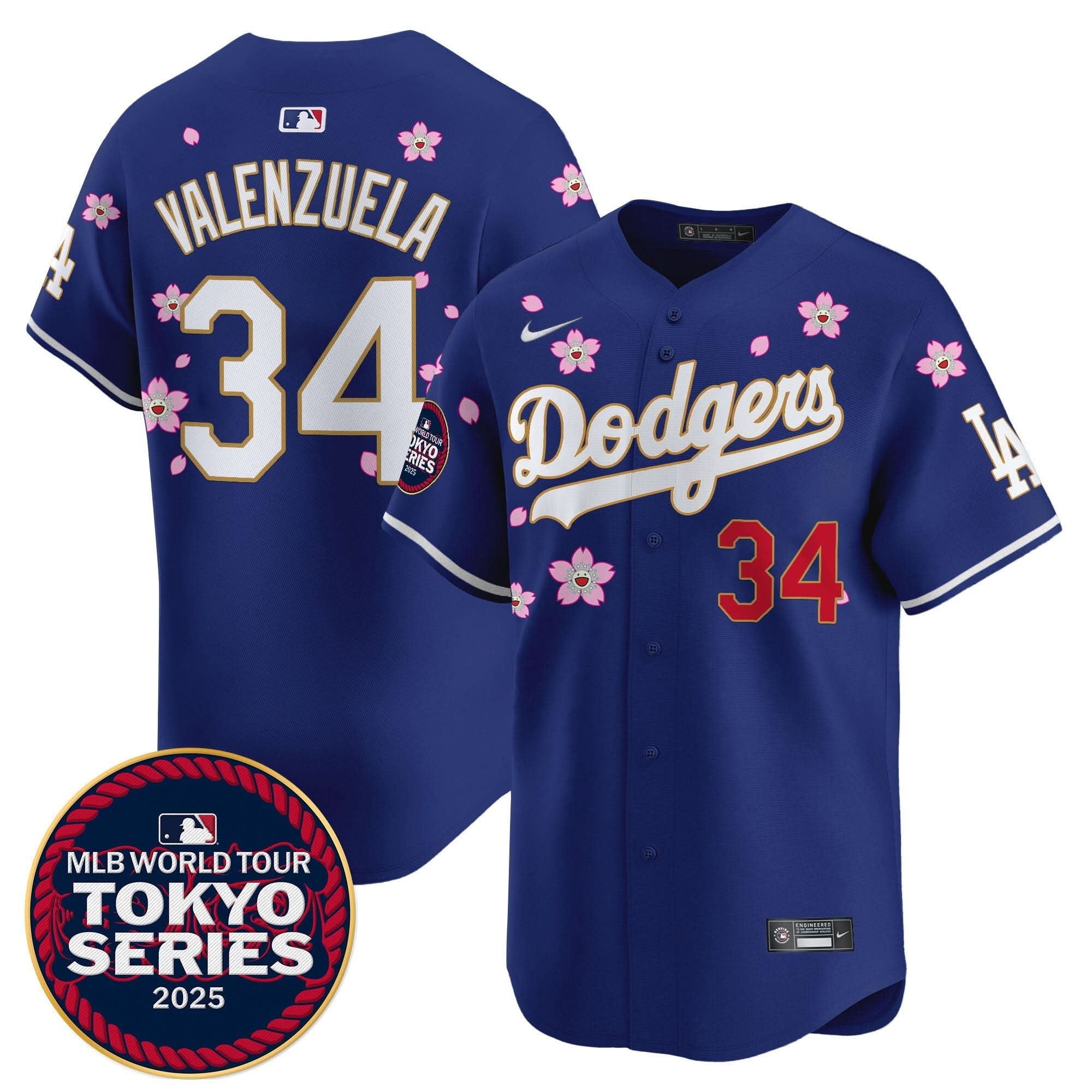 LAD Tokyo Series 2025 Gold Trim Vapor Premier Limited Jersey V2 - Stitched